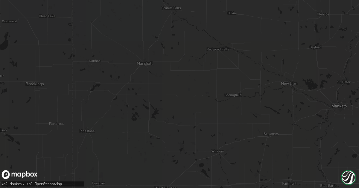 Hail map in Walnut Grove, MN on July 6, 2026