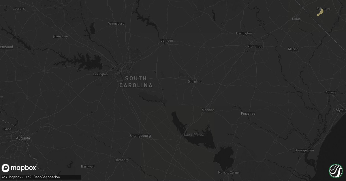 Hail map in Wedgefield, SC on July 6, 2026