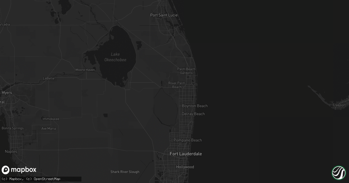 Hail map in Wellington, FL on July 6, 2026