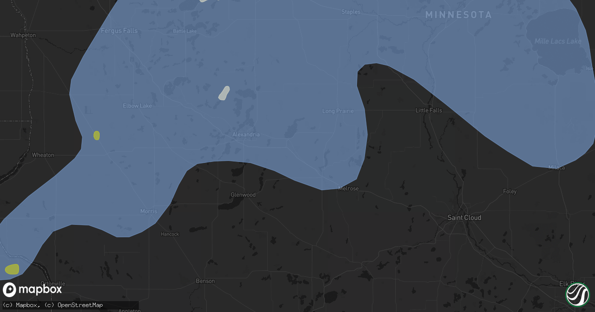 Hail map in West Union, MN on July 6, 2026