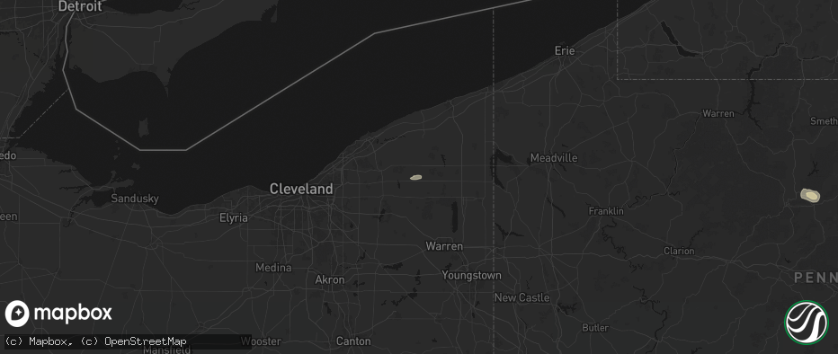 Hail map in Windsor, OH on July 6, 2026