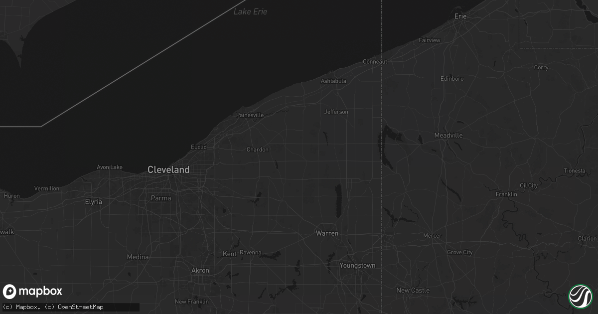 Hail map in Windsor, OH on July 6, 2026