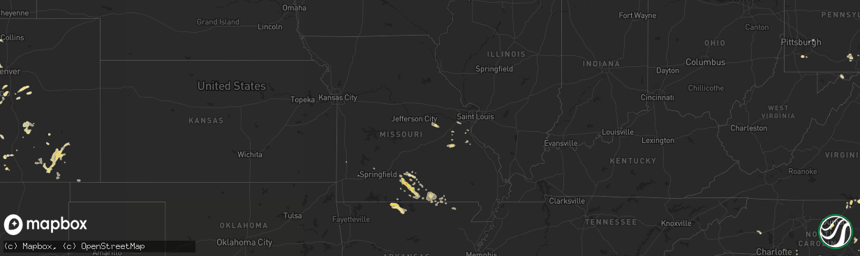 Hail map in Arizona on July 7, 2011