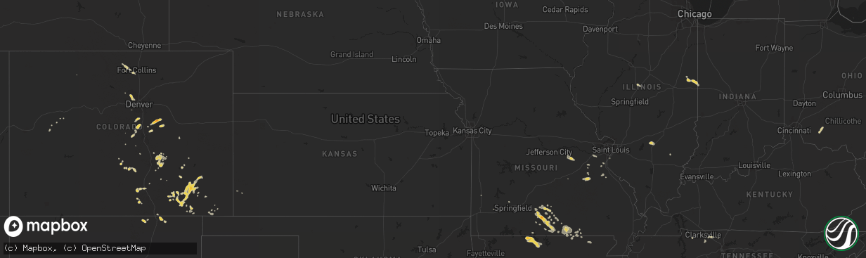 Hail map on July 7, 2011