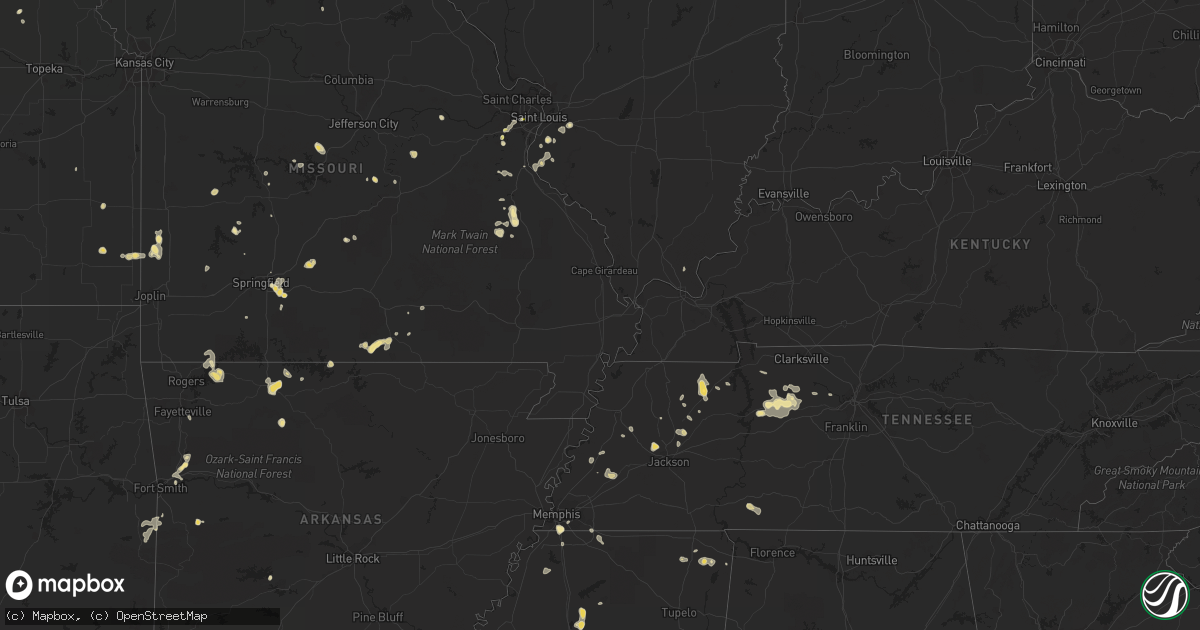 Hail map in Kansas on July 7, 2012