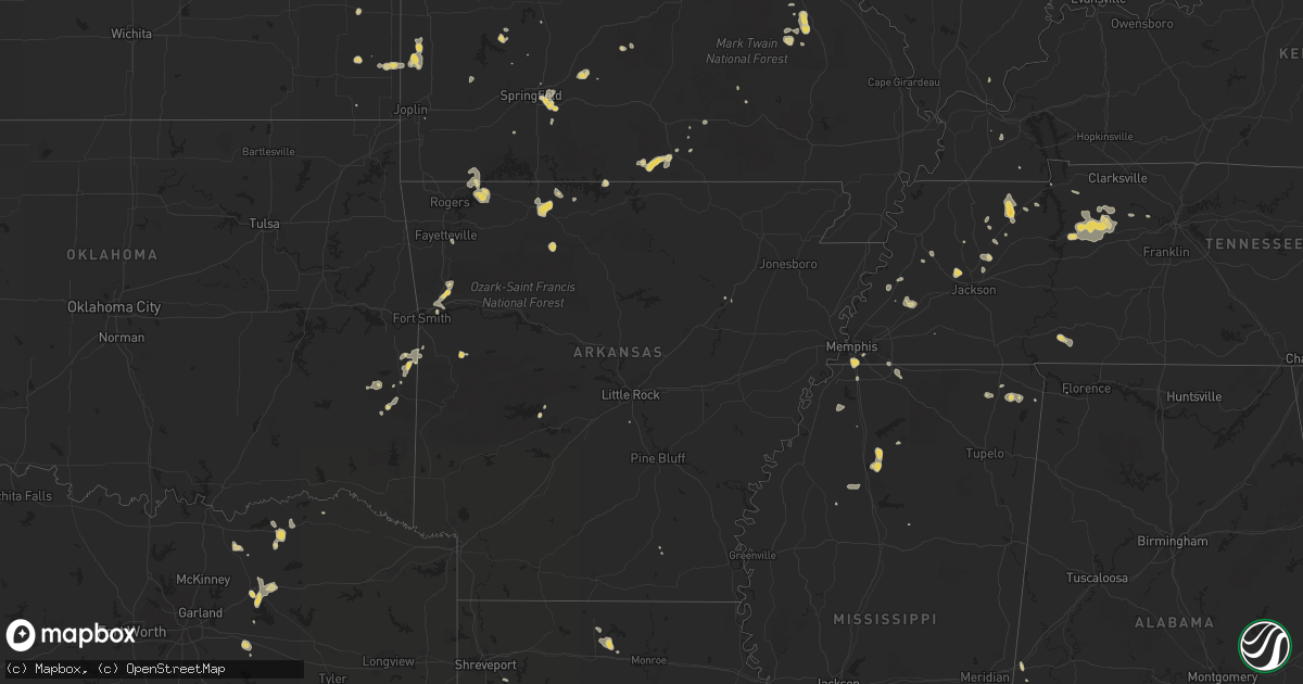 Hail map on July 7, 2012