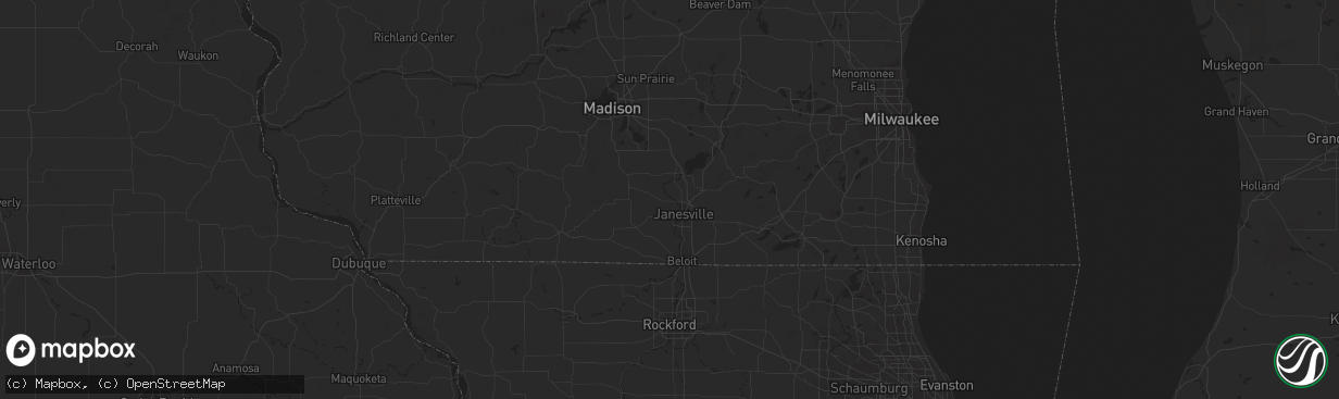 Hail map in Hugo, MN on July 7, 2013