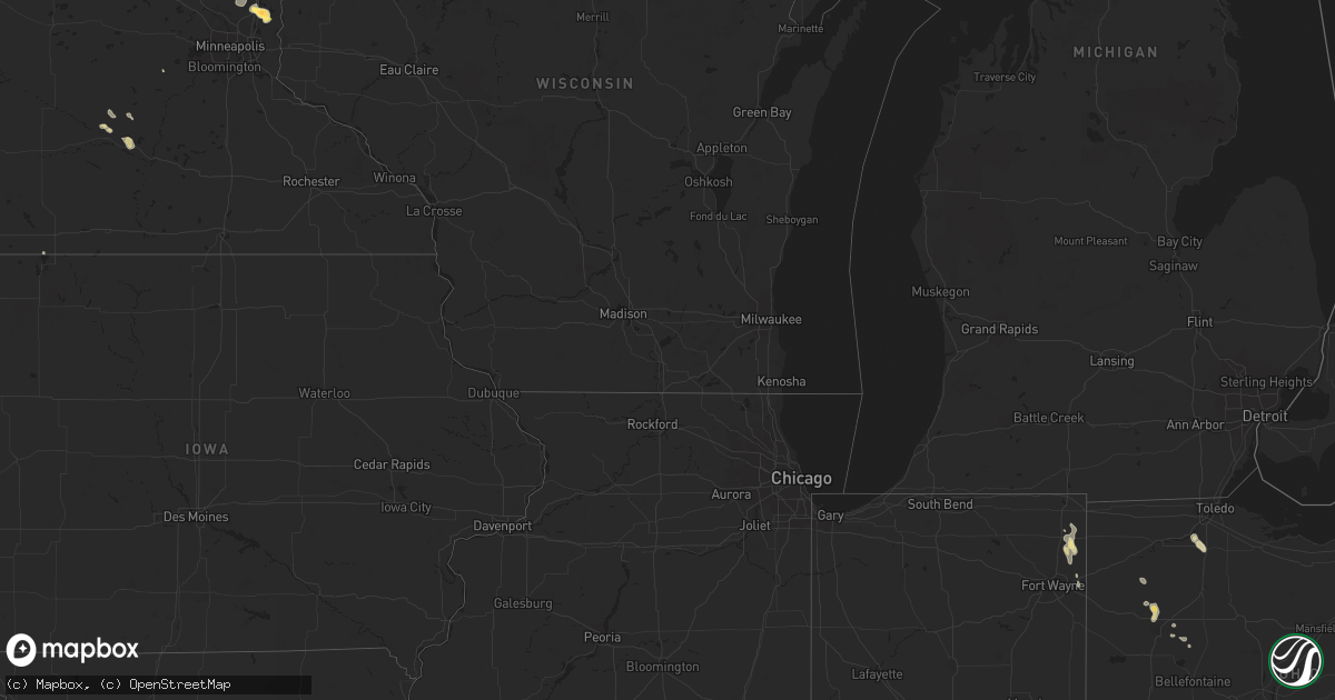 Hail map in Nebraska on July 7, 2013