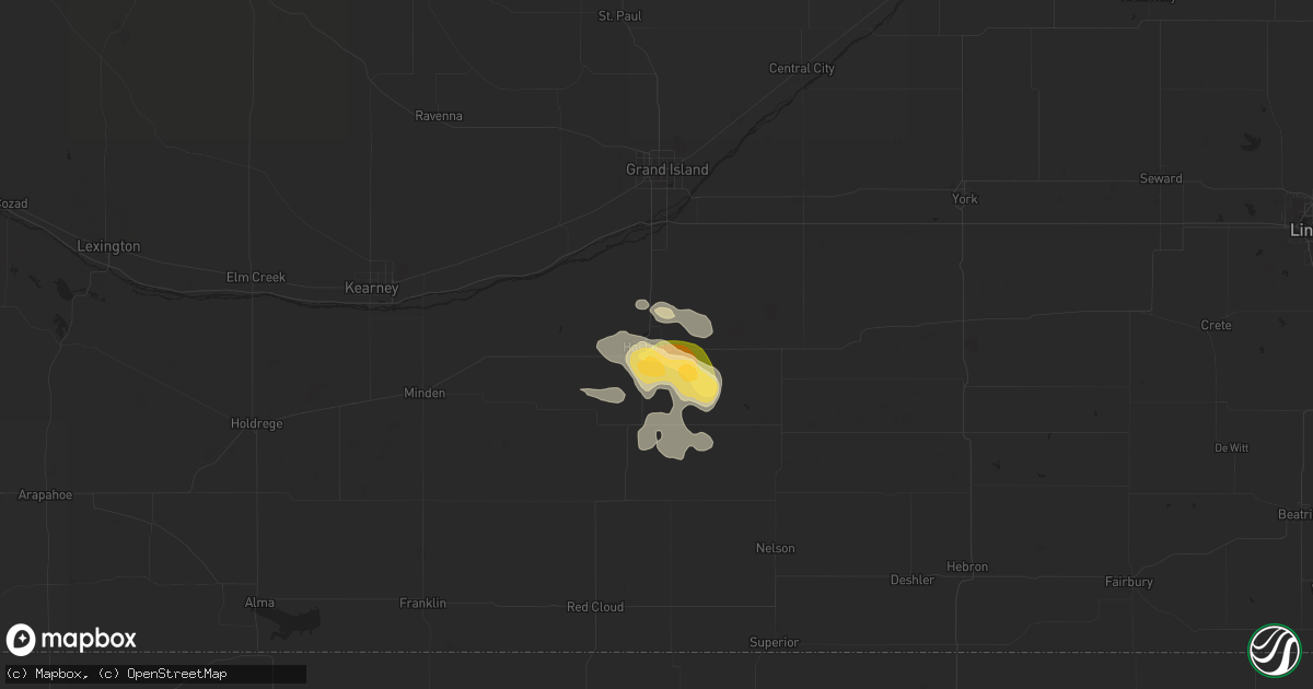Hail map in Hastings, NE on July 7, 2014