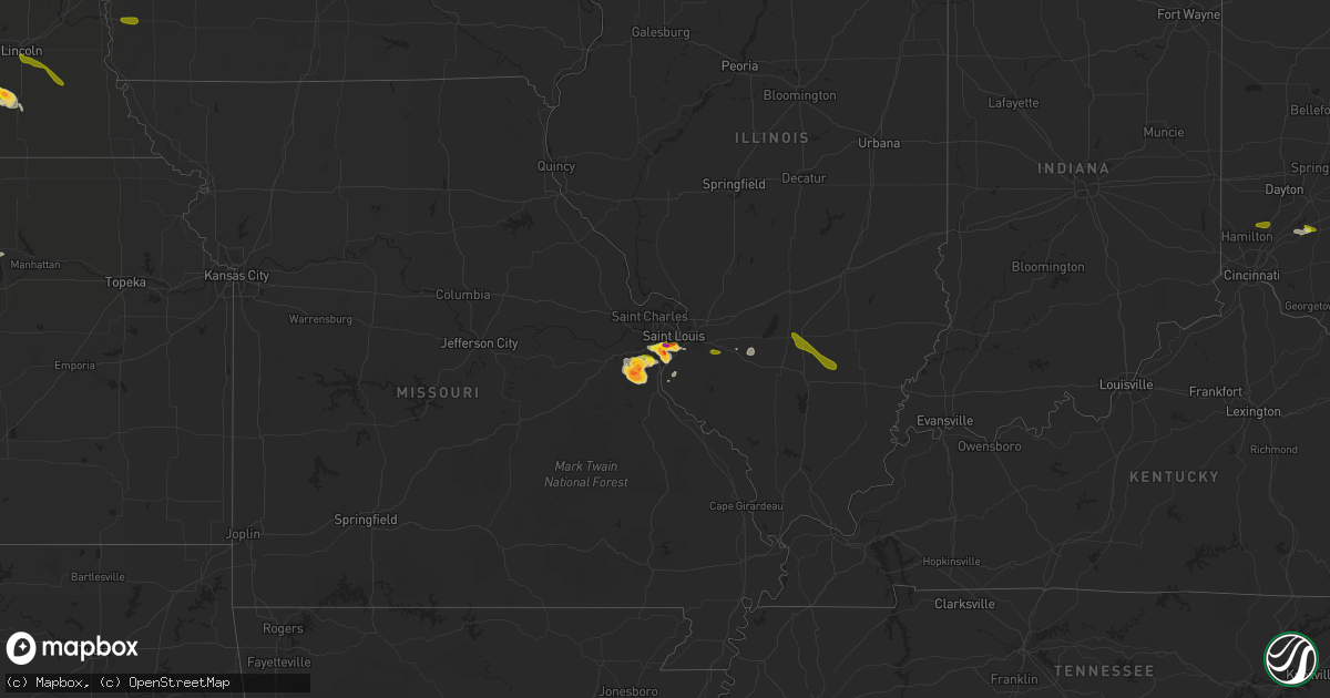 Hail map on July 7, 2014