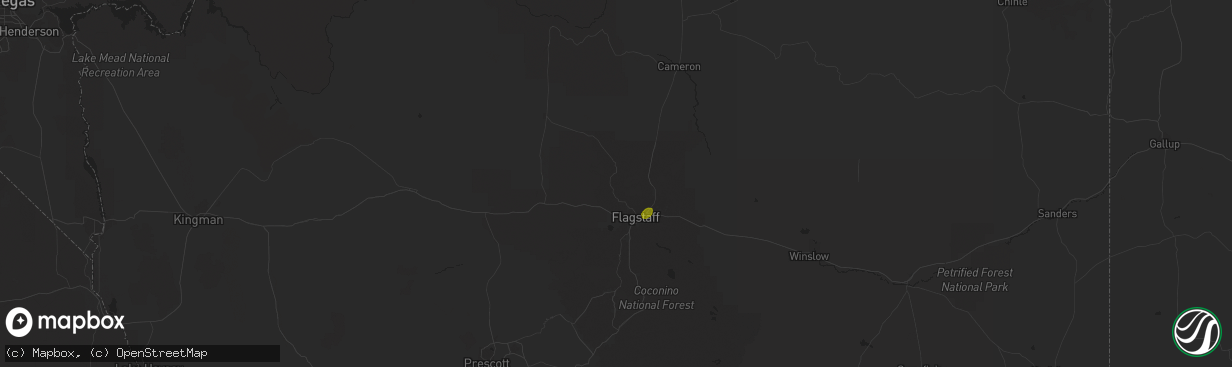 Hail map in Flagstaff, AZ on July 7, 2015