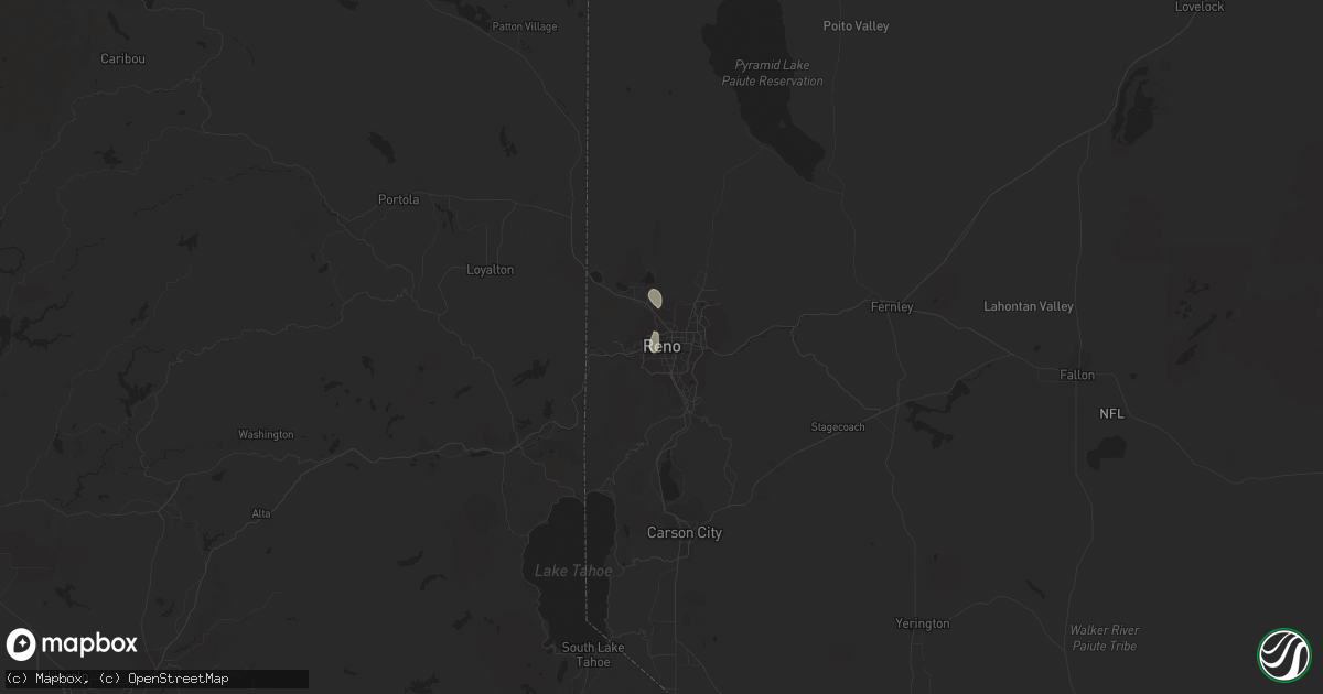 Hail map in Reno, NV on July 7, 2015