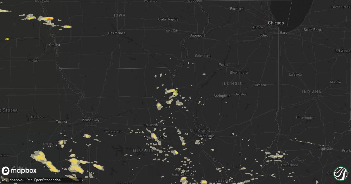 Hail map on July 7, 2016