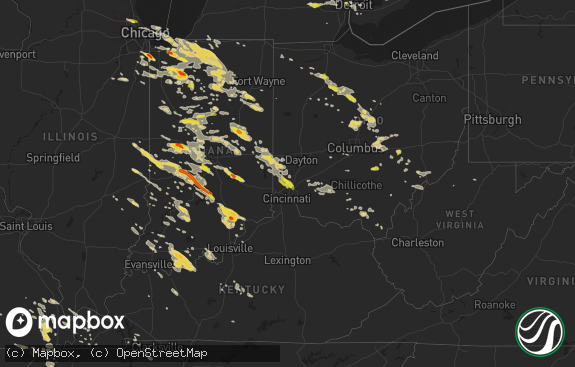 Hail map preview on 07-07-2017