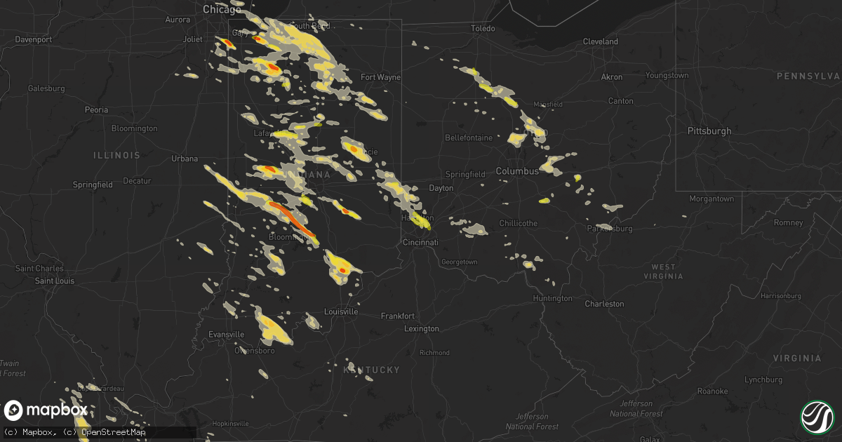 Hail map on July 7, 2017