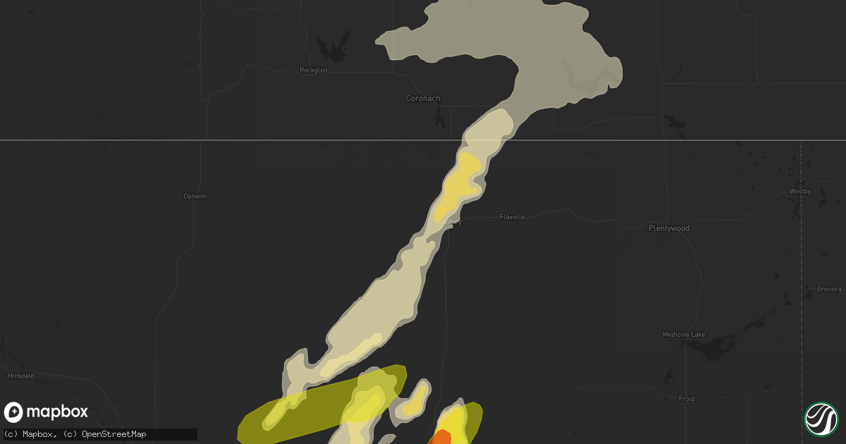 Hail map in Scobey, MT on July 7, 2019