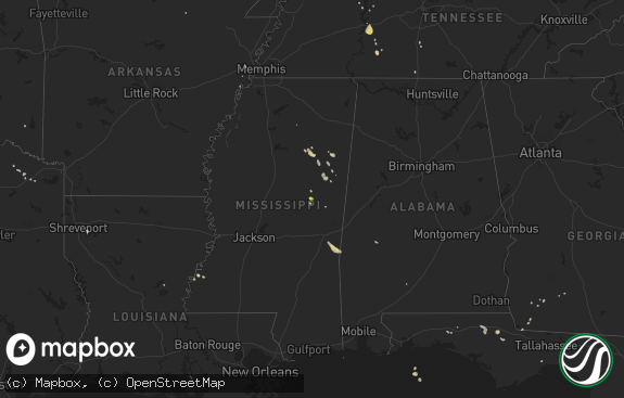 Hail map preview on 07-07-2019