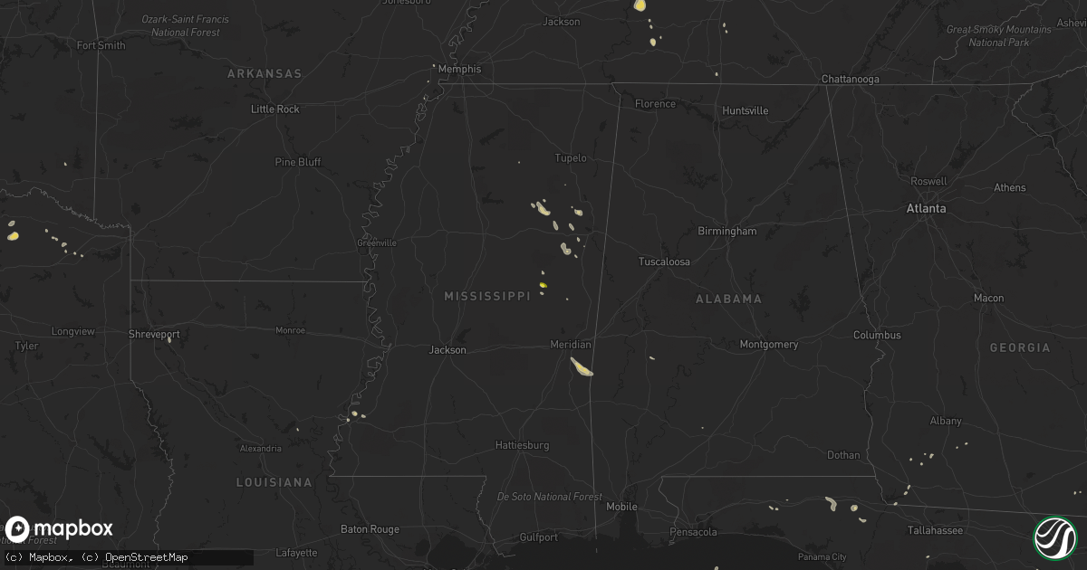 Hail map on July 7, 2019
