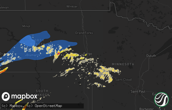 Hail map preview on 07-07-2020