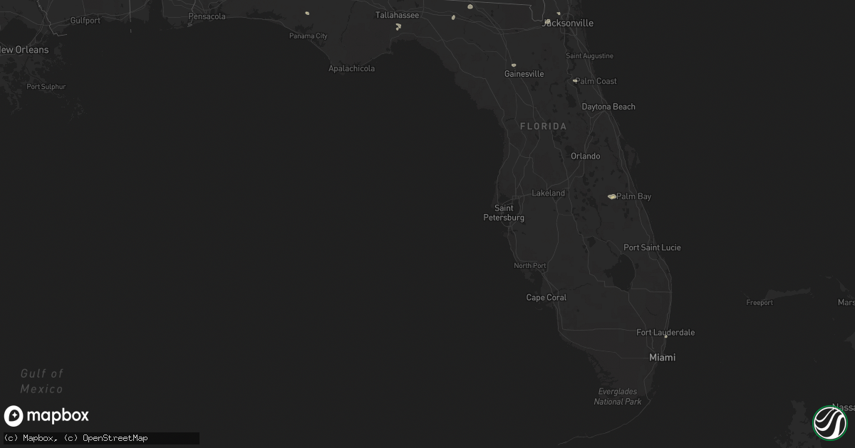 Hail map in Florida on July 7, 2023