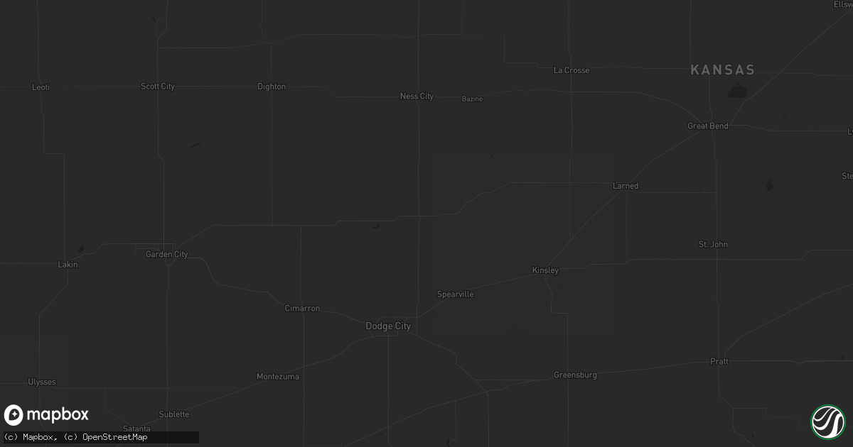 Hail map in Okarche, OK on July 7, 2023