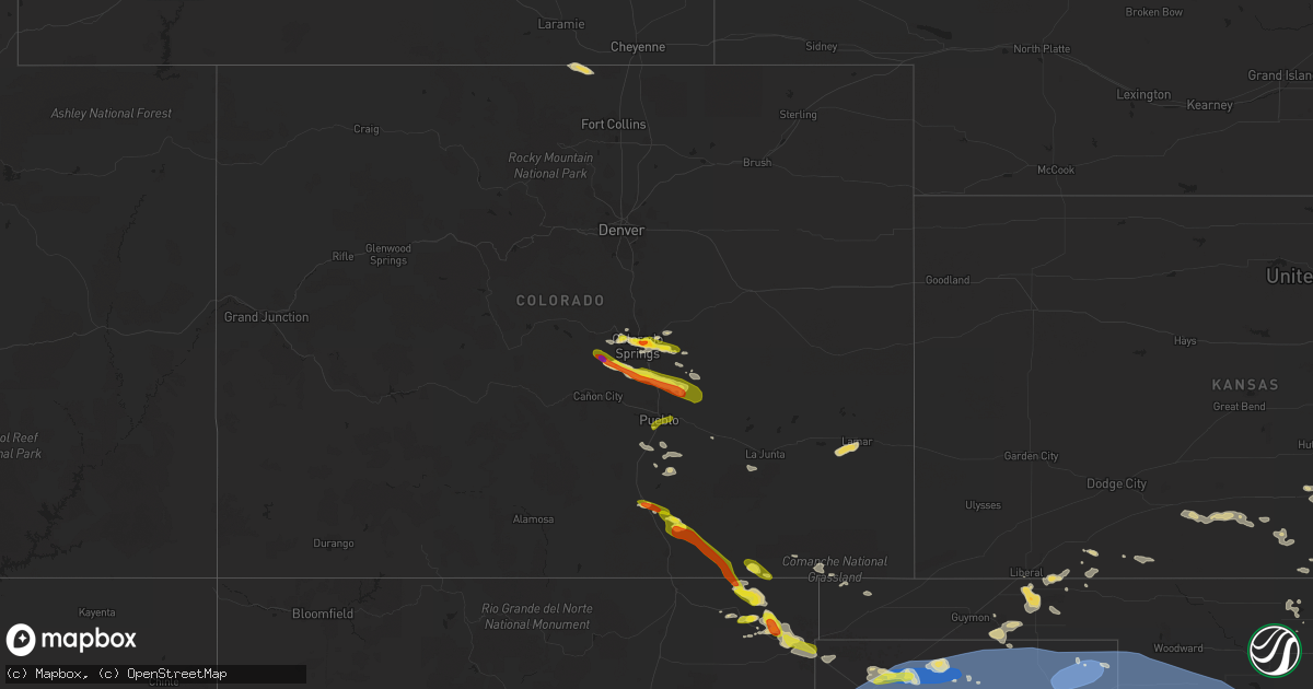 Hail Map on July 7 2023 HailTrace