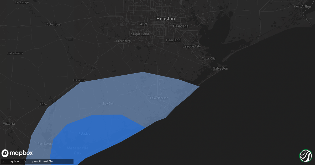 Hail map in Angleton, TX on July 7, 2024