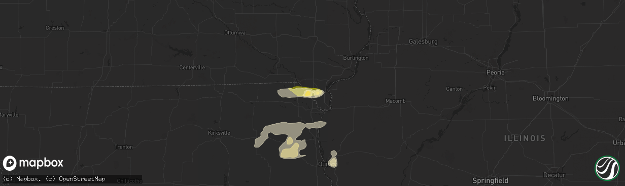 Hail map in Argyle, IA on July 7, 2024