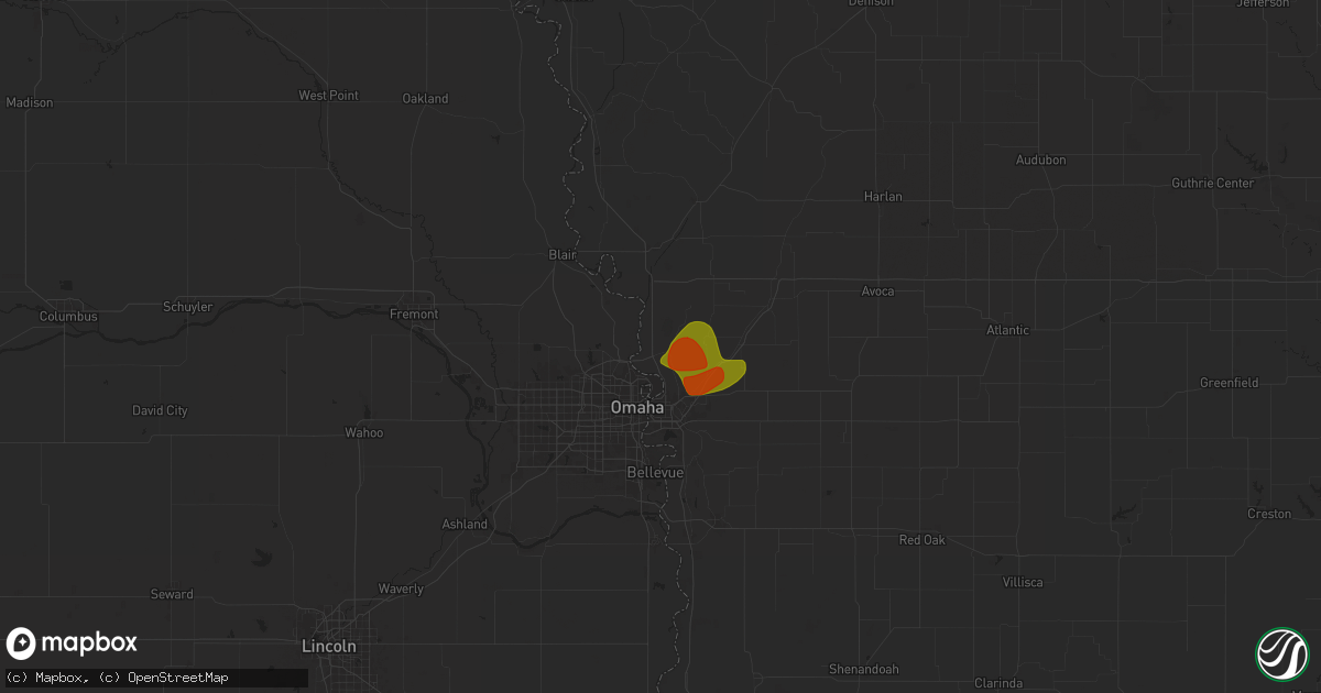 Hail map in Crescent, IA on July 7, 2024