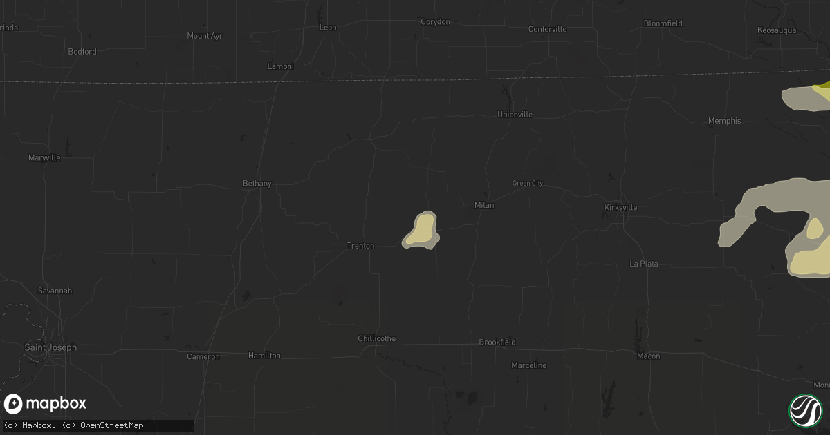 Hail map in Galt, MO on July 7, 2024