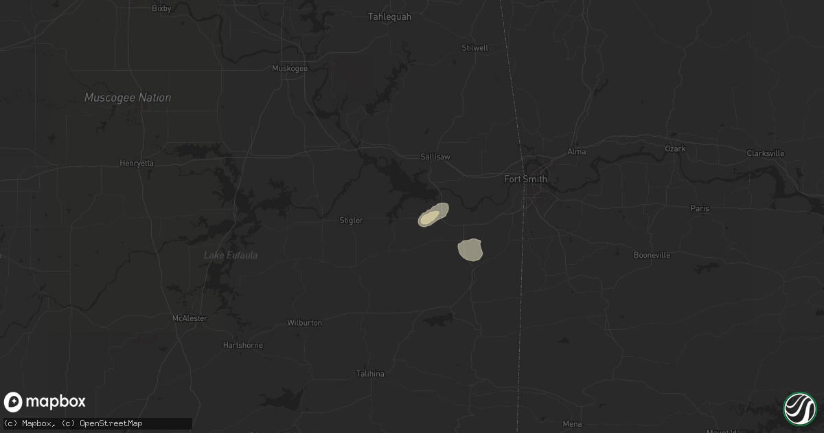 Hail map in Keota, OK on July 7, 2024