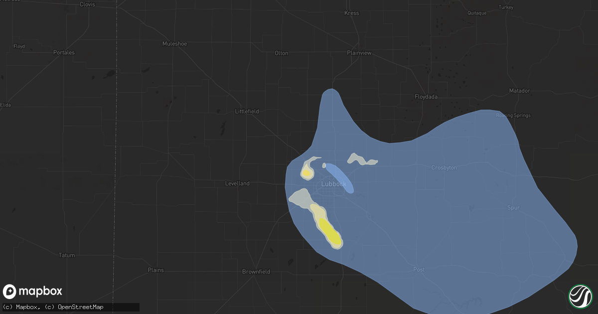 Hail map in Shallowater, TX on July 7, 2024