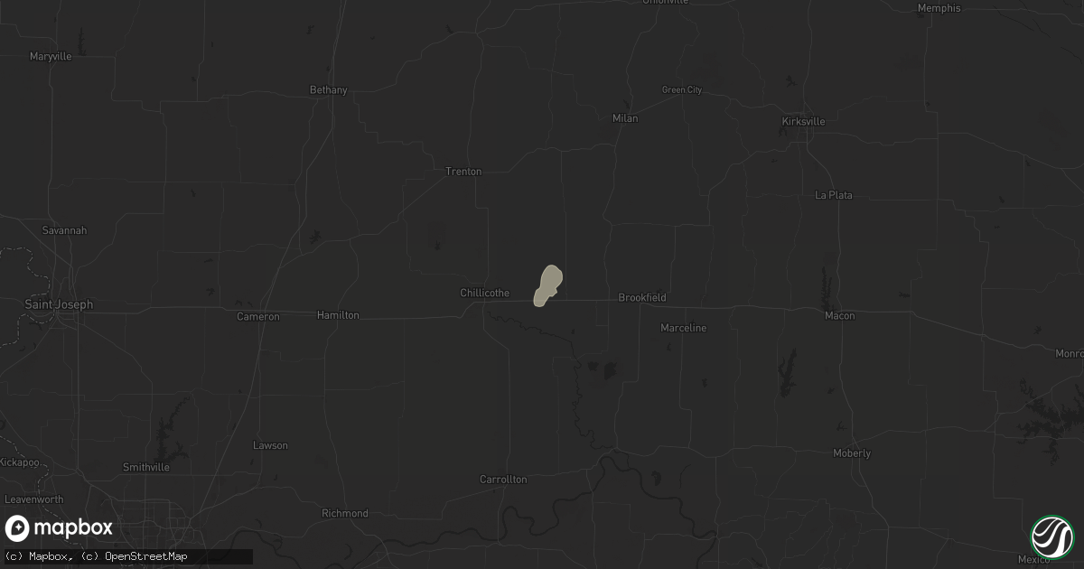 Hail map in Wheeling, MO on July 7, 2024