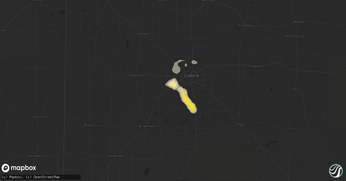 Hail map in Wolfforth, TX on July 7, 2024