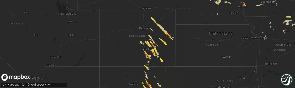 Hail map on July 7, 2024