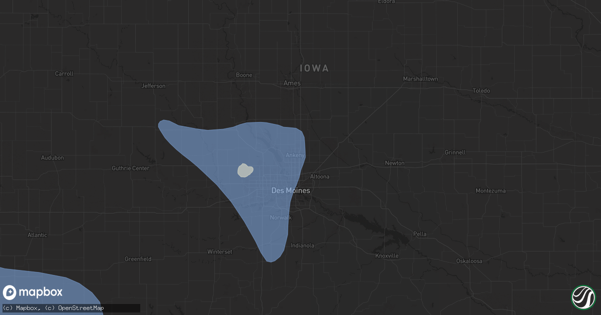 Hail map in Ankeny, IA on July 7, 2025