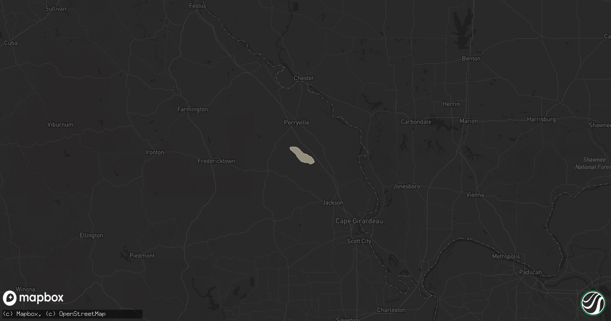 Hail map in Friedheim, MO on July 7, 2025