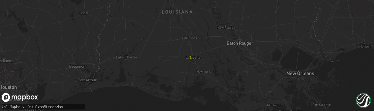 Hail map in Scott, LA on July 7, 2025