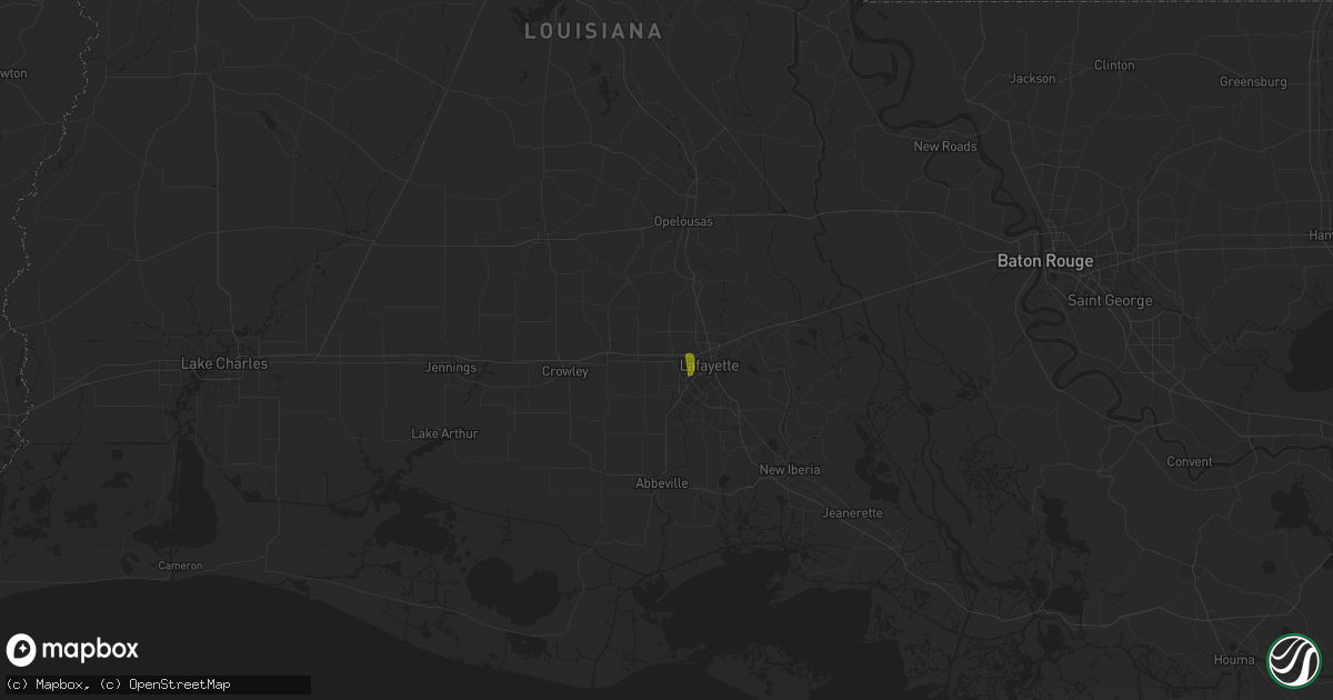 Hail map in Scott, LA on July 7, 2025