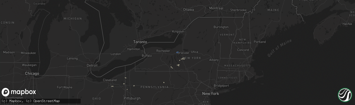 Hail map on July 7, 2025