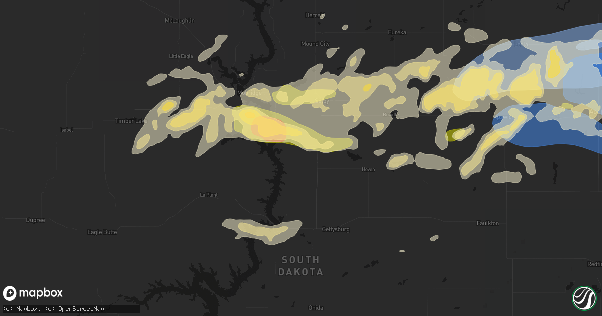 Hail map in Akaska, SD on July 7, 2026
