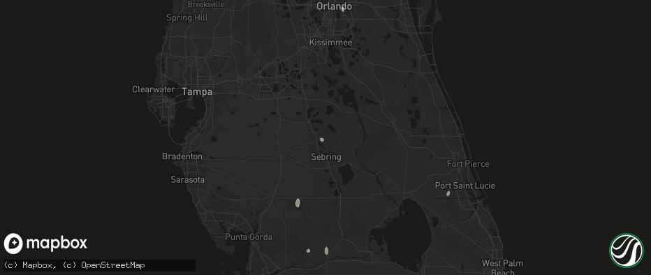 Hail map in Avon Park, FL on July 7, 2026