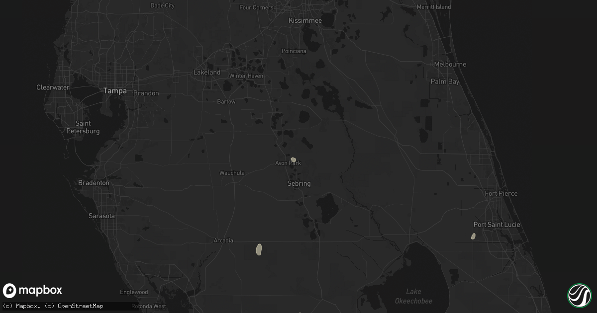 Hail map in Avon Park, FL on July 7, 2026