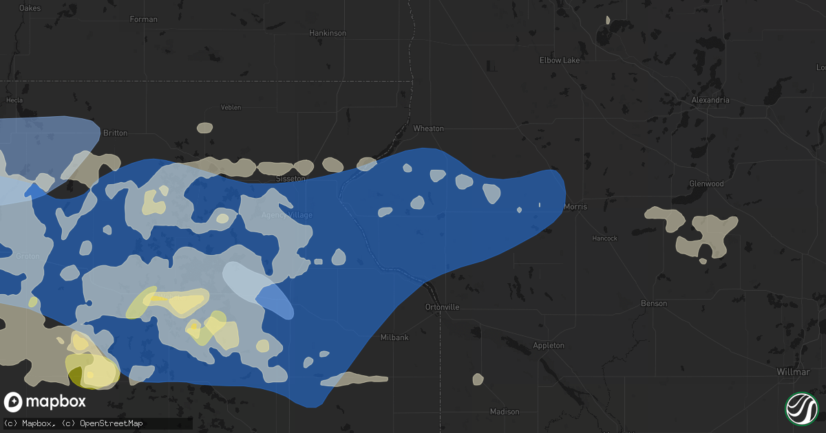 Hail map in Barry, MN on July 7, 2026