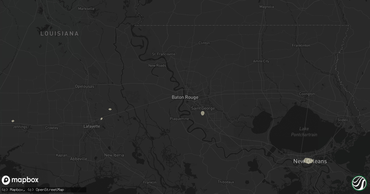 Hail map in Baton Rouge, LA on July 7, 2026