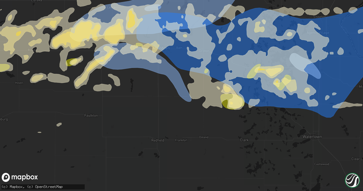 Hail map in Brentford, SD on July 7, 2026