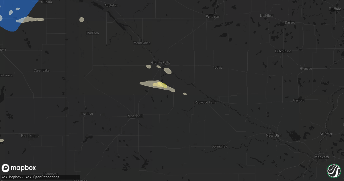 Hail map in Echo, MN on July 7, 2026