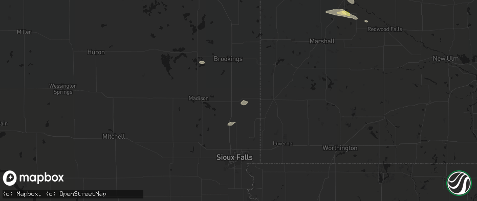 Hail map in Egan, SD on July 7, 2026