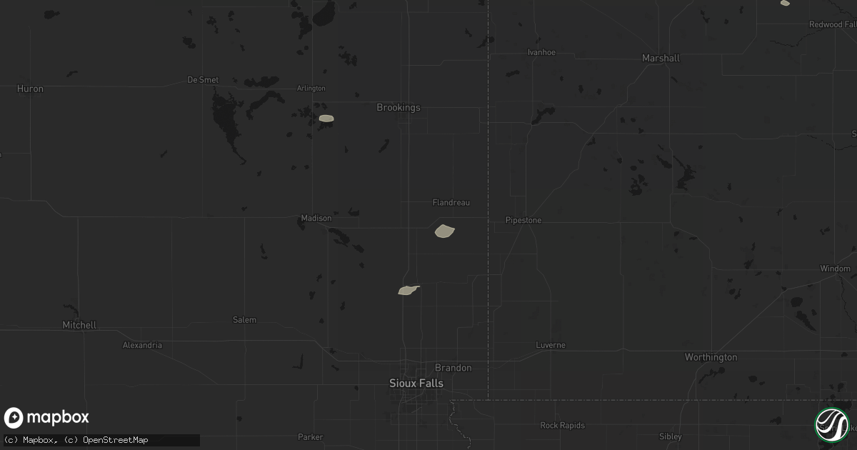 Hail map in Egan, SD on July 7, 2026
