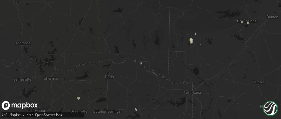 Hail map in Garvin, OK on July 7, 2026